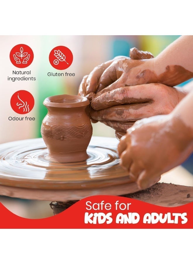 Dozen Air Hardening Modeling Clay (Brown, 500g), Ready to Use Professional Sculpting Dough, Non Toxic Ideal for DIY Crafts, School Projects - Image 2